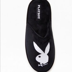 Playboy black slippers